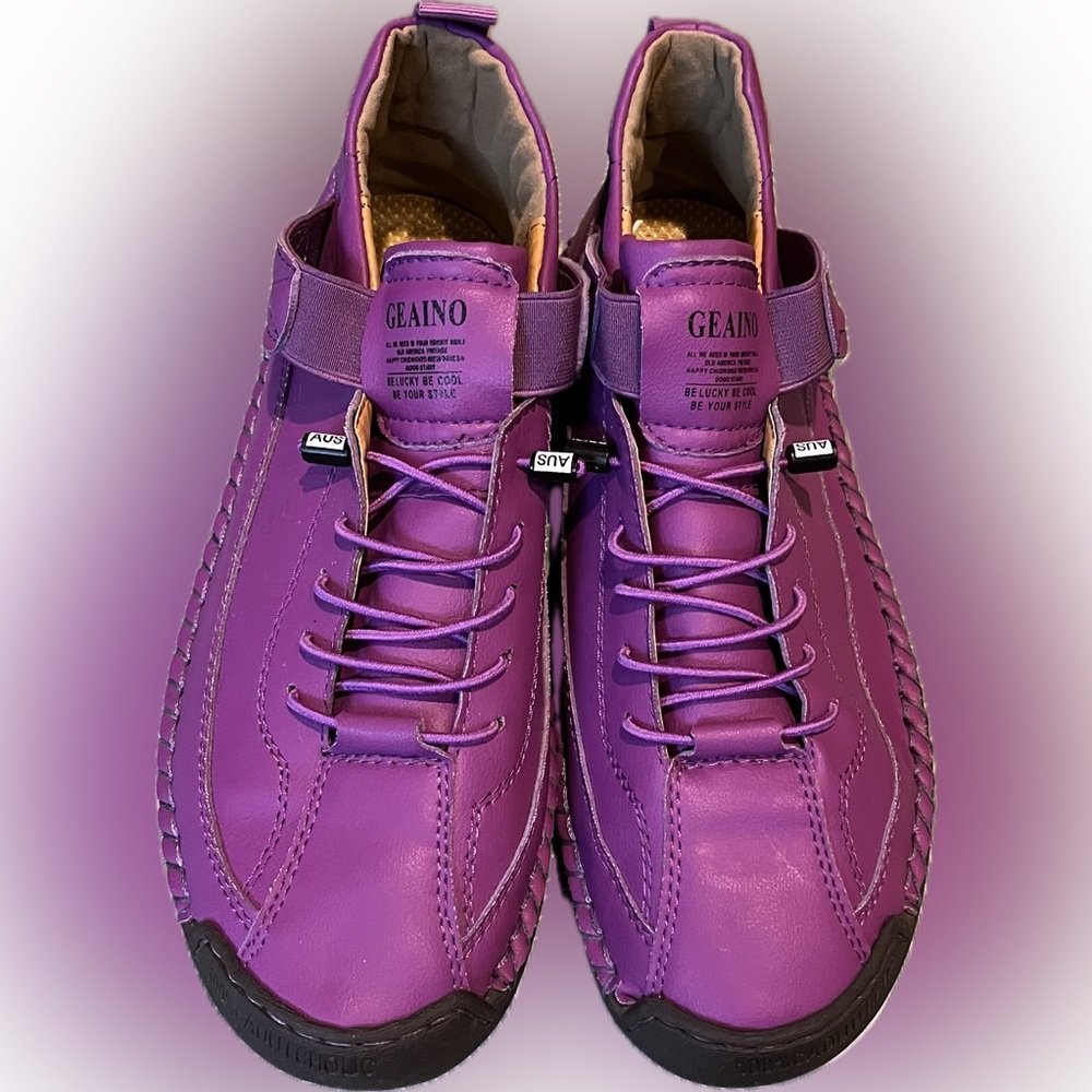 Woman’s Western Ankle Boots Purple by Geaino Size 8.5